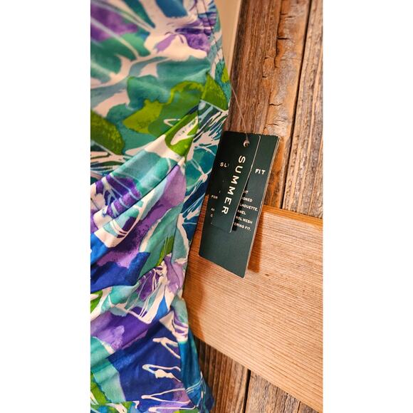 NWT Lauren ralph lauren tropical hawaiin slimming one piece halter full coverage - Picture 9 of 10